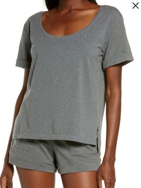 NWT Felina Soft Organic Cotton Lounge Wear Stretch Scoop Neck Tee Size Large